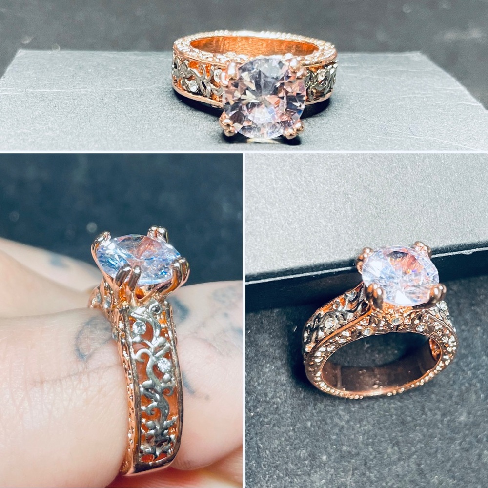 Gorgeous Rose Gold Moissanite Ring